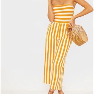 New Size 4 PLT Orange and White Striped Jumpsuit🍊